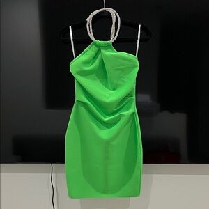 Green Halter Neck Dress